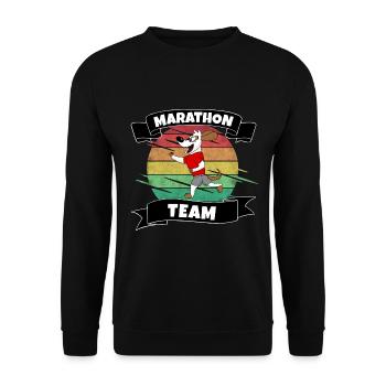 Marathon - Unisex Pullover - Schwarz - Vorne - Alina (178cm) & Michal (187cm)
