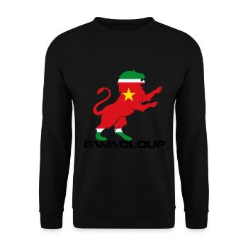 Guadeloupe drapeau guadeloupéen - Sweat-shirt Unisexe - noir - Devant - Alina (178cm) & Michal (187cm)