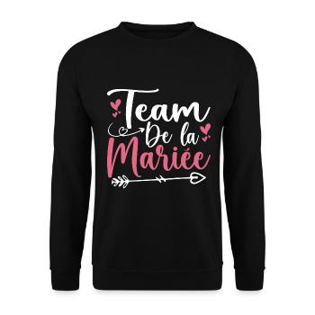 EVJF - evjf tee Enterrement de vie de jeune fille - Sweat-shirt Unisexe - noir - Devant - Alina (178cm) & Michal (187cm)