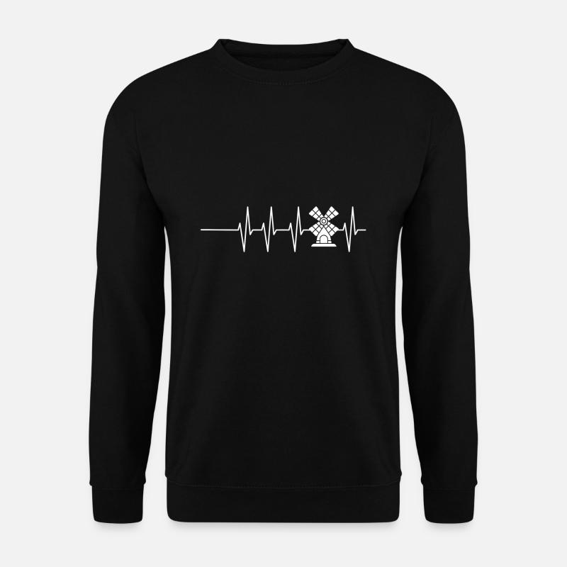 Pays-Bas Hollande moulin à vent - Sweat-shirt Unisexe - noir