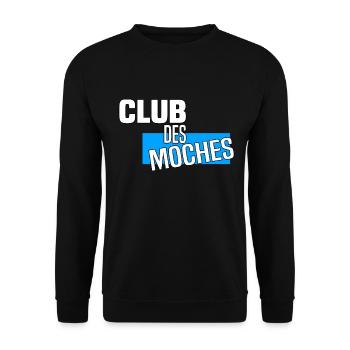 Cadeau humour Club des moches - Sweat-shirt Unisexe - noir - Devant - Alina (178cm) & Michal (187cm)