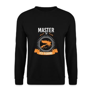 Pêche à la mouche Pêche pêcheur Fly Fishing - Sweat-shirt Unisexe - noir - Devant - Alina (178cm) & Michal (187cm)