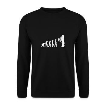 Human Evolution Bouldering Climbers bouldering - Unisex Sweatshirt - black - Front - Alina (178cm) & Michal (187cm)