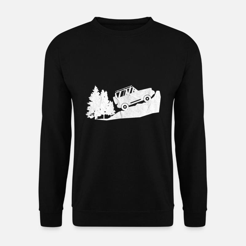 Offroad Geländewagen 4x4 Allrad erklimmt Berg - Unisex Pullover - Schwarz