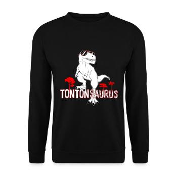 Tontonsaurus - Unisex Sweatshirt - black - Front - Alina (178cm) & Michal (187cm)