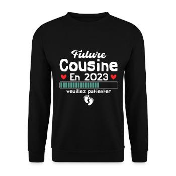 future cousine en 2023 - Sweat-shirt Unisexe - noir - Devant - Alina (178cm) & Michal (187cm)