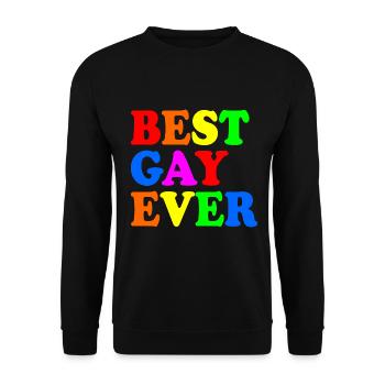 Best gay ever - Unisex Pullover - Schwarz - Vorne - Alina (178cm) & Michal (187cm)