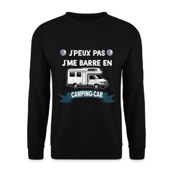 Camping camping-car et randonnée - Sweat-shirt Unisexe - noir - Devant - Alina (178cm) & Michal (187cm)