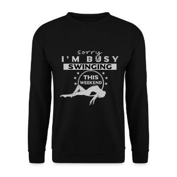 Trapeze artist costume trapeze vintage circus - Unisex Sweatshirt - black - Front - Alina (178cm) & Michal (187cm)
