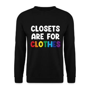 Closets Are For Clothes - Unisex Pullover - Schwarz - Vorne - Alina (178cm) & Michal (187cm)