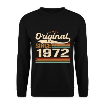 Vintage 1972 original | Cadeau d’anniversaire 1972 - Sweat-shirt Unisexe - noir - Devant - Alina (178cm) & Michal (187cm)