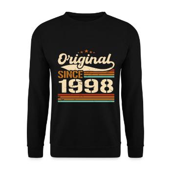 Original 1998 Vintage | Cadeau D’anniversaire 1998 - Sweat-shirt Unisexe - noir - Devant - Alina (178cm) & Michal (187cm)