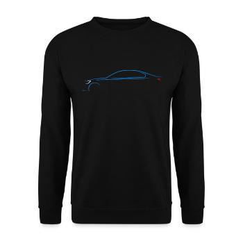 Auto Sportwagen Silhouette Design - Unisex Pullover - Schwarz - Vorne - Alina (178cm) & Michal (187cm)