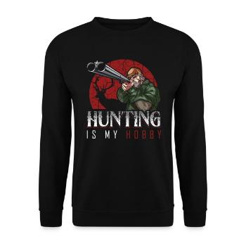 Chasse au cerf Chasse au chasseur Chasse Chasse au cerf Sauvage - Sweat-shirt Unisexe - noir - Devant - Alina (178cm) & Michal (187cm)