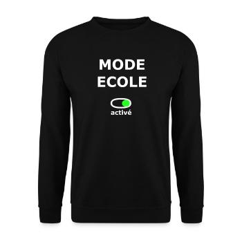 ECOLE RENTRE SCOLAIRE DROLE CADEAU - Sweat-shirt Unisexe - noir - Devant - Alina (178cm) & Michal (187cm)