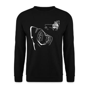 Megalodon - Unisex Pullover - Schwarz - Vorne - Alina (178cm) & Michal (187cm)