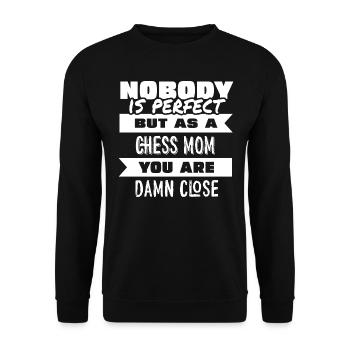 Schach Mama - Unisex Pullover - Schwarz - Vorne - Alina (178cm) & Michal (187cm)