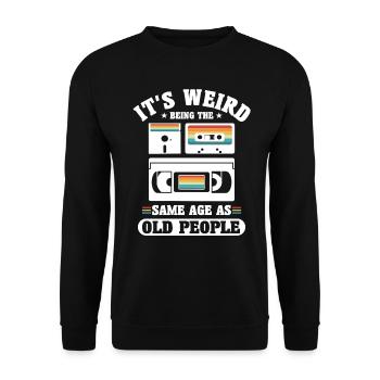 Pensioner Pension 50th 60th Birthday 80s 90s Gift - Unisex Sweatshirt - black - Front - Alina (178cm) & Michal (187cm)