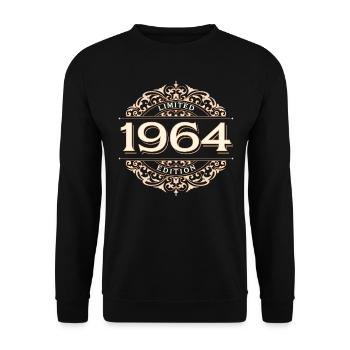 Limited Edition 1964 Vintage Geburtstag Geschenk - Unisex Pullover - Schwarz - Vorne - Alina (178cm) & Michal (187cm)