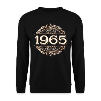 Limited Edition 1965 Vintage Geburtstag Geschenk - Unisex Pullover - Schwarz - Vorne - Alina (178cm) & Michal (187cm)