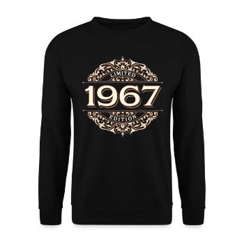 Limited Edition 1967 Vintage Geburtstag Geschenk - Unisex Pullover - Schwarz - Vorne - Alina (178cm) & Michal (187cm)