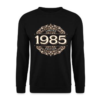 Limited Edition 1985 Vintage Geburtstag Geschenk - Unisex Pullover - Schwarz - Vorne - Alina (178cm) & Michal (187cm)