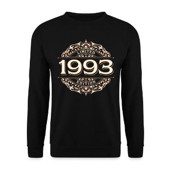 Limited Edition 1993 Vintage Geburtstag Geschenk - Unisex Pullover - Schwarz - Vorne - Alina (178cm) & Michal (187cm)