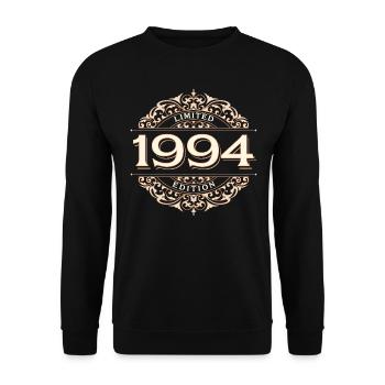 Limited Edition 1994 Vintage Geburtstag Geschenk - Unisex Pullover - Schwarz - Vorne - Alina (178cm) & Michal (187cm)