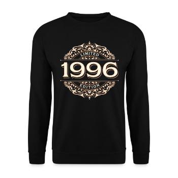 Limited Edition 1996 Vintage Geburtstag Geschenk - Unisex Pullover - Schwarz - Vorne - Alina (178cm) & Michal (187cm)