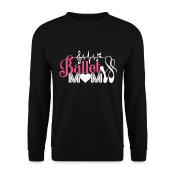 Ballet Dancer Mom - Unisex Sweatshirt - black - Front - Alina (178cm) & Michal (187cm)
