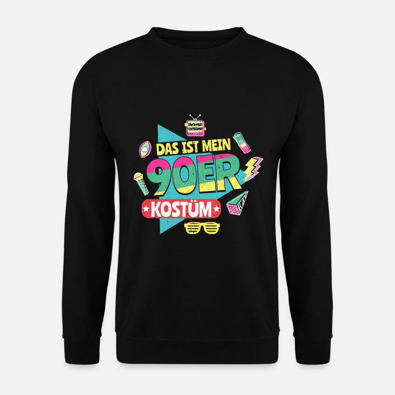 Das ist mein 90er Kostüm 90er Jahre Party Spruch - Unisex Pullover - Schwarz