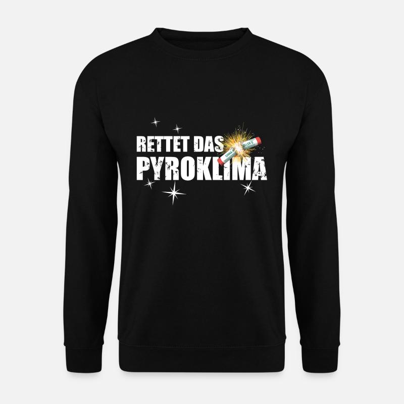Pyroklima Retten Feuerwerk - Unisex Pullover - Schwarz