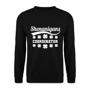 Coordonnatrice des manigances Trèfle de la Saint-Patrick - Sweat-shirt Unisexe - noir - Devant - Alina (178cm) & Michal (187cm)