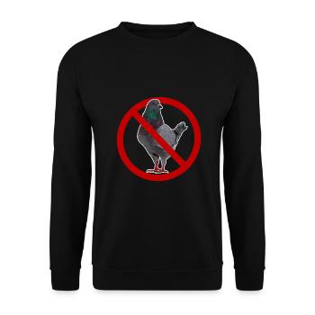 I Hate Pigeons Anti Pigeon - Unisex Sweatshirt - black - Front - Alina (178cm) & Michal (187cm)
