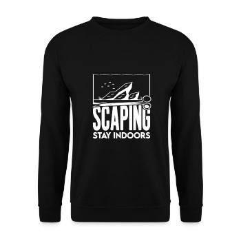 Aquascaping Scaping Aufenthalt drinnen Fischhalter - Unisex Pullover - Schwarz - Vorne - Alina (178cm) & Michal (187cm)