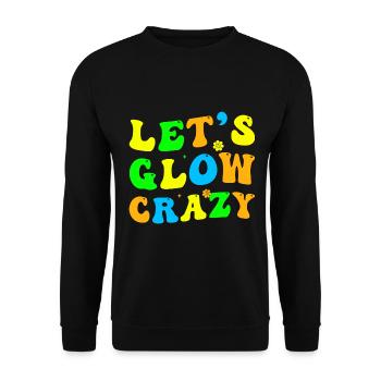 Laisser briller Crazy Retro Citation colorée - Sweat-shirt Unisexe - noir - Devant - Alina (178cm) & Michal (187cm)