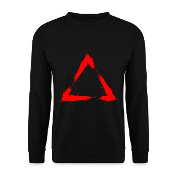 Symbol triangle brush design new red - Unisex Sweatshirt - black - Front - Alina (178cm) & Michal (187cm)