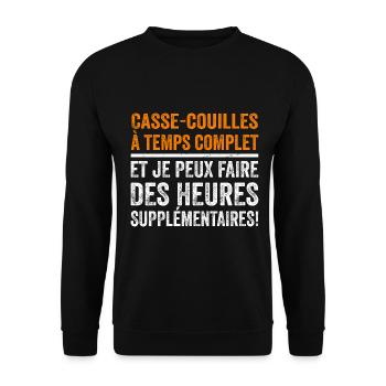 Casse-couilles à temps complet - Sweat-shirt Unisexe - noir - Devant - Alina (178cm) & Michal (187cm)