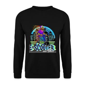 Escooter Electricscooter cooler Cheeseburger Tour - Unisex Pullover - Schwarz - Vorne - Alina (178cm) & Michal (187cm)
