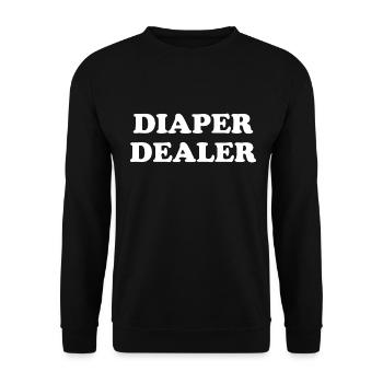 Diaper Dealer - Unisex Sweatshirt - black - Front - Alina (178cm) & Michal (187cm)