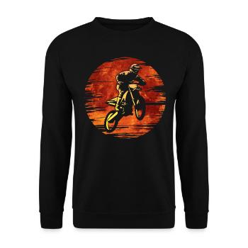 Supermoto Supermotard Grafik - Unisex Pullover - Schwarz - Vorne - Alina (178cm) & Michal (187cm)