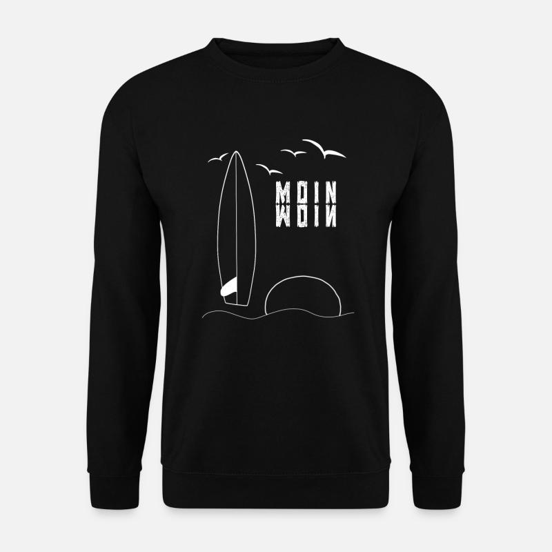 Moin Moin Surfbrett - Unisex Pullover - Schwarz