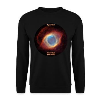 Eye of God - Helix Nebula (NGC 7293) - Unisex Pullover - Schwarz - Vorne - Alina (178cm) & Michal (187cm)