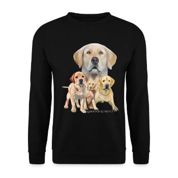 Labrador Retriever - Unisex Sweatshirt - black - Front - Alina (178cm) & Michal (187cm)