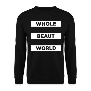 Zitat aus der schönen Welt - Unisex Pullover - Schwarz - Vorne - Alina (178cm) & Michal (187cm)