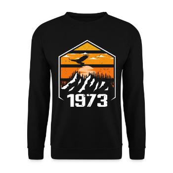 Anniversary 1973 Vintage 1973 Made in 1973 - Unisex Sweatshirt - black - Front - Alina (178cm) & Michal (187cm)