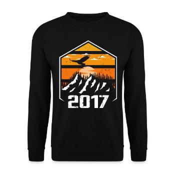 Jubiläum 2017 Jahrgang 2017 Made in 2017 - Unisex Pullover - Schwarz - Vorne - Alina (178cm) & Michal (187cm)
