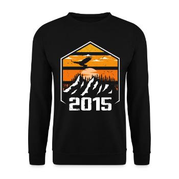 Anniversary 2015 Vintage 2015 Made in 2015 - Unisex Sweatshirt - black - Front - Alina (178cm) & Michal (187cm)