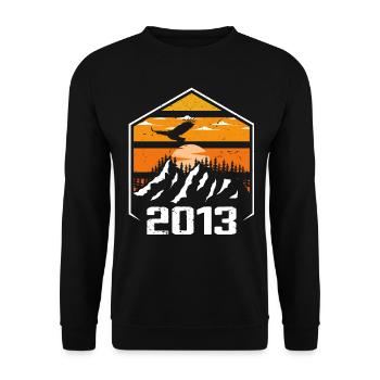 Anniversary 2013 Vintage 2013 Made in 2013 - Unisex Sweatshirt - black - Front - Alina (178cm) & Michal (187cm)