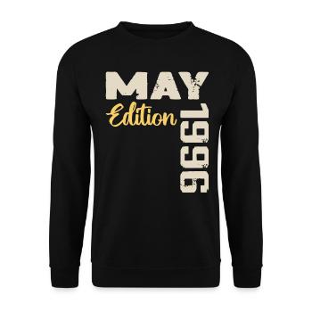 May 1996 Birthday May 1996 Gift May 1996 May - Unisex Sweatshirt - black - Front - Alina (178cm) & Michal (187cm)